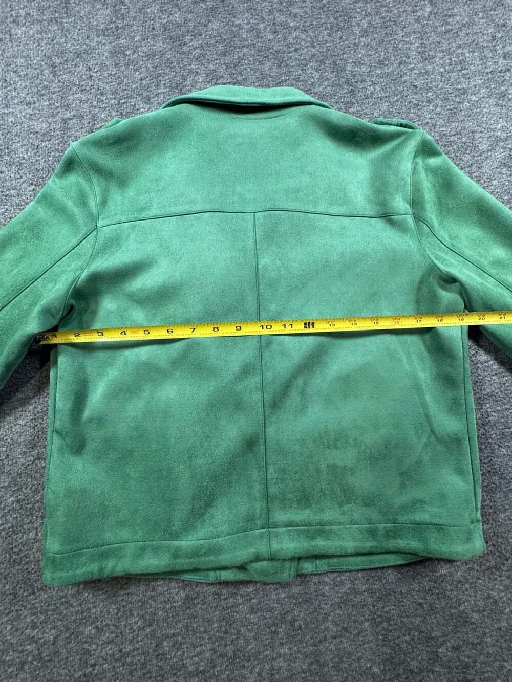 LC Lauren Conrad Green Faux Suede Moto Biker Jacket - Picture 7 of 7